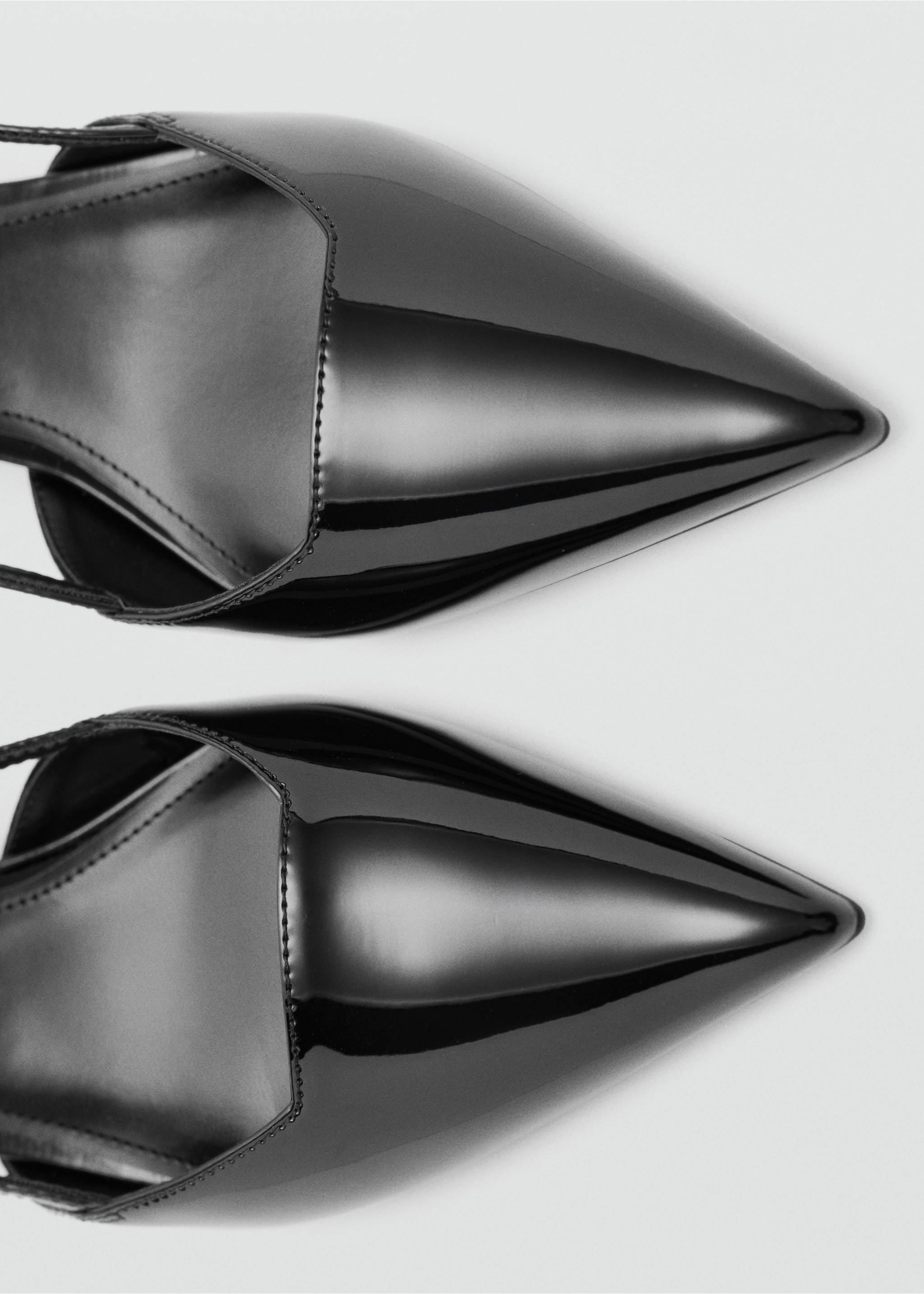 Patent heeled shoes - Details of the article 3, Black. Ref: 37084085-00.