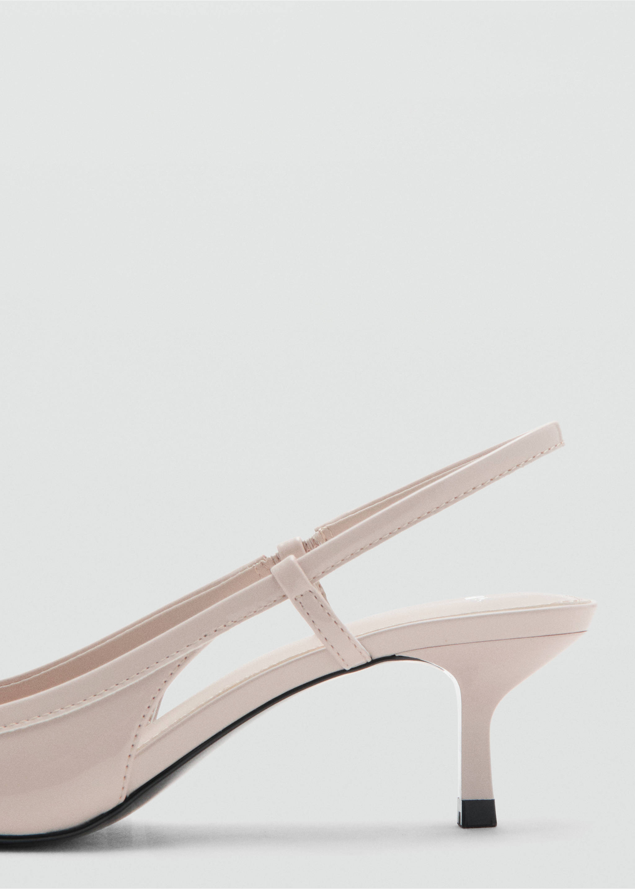 High-heeled shoes with pointed toe and bow - Details of the article 1, Ecru. Ref: 37084087-00.