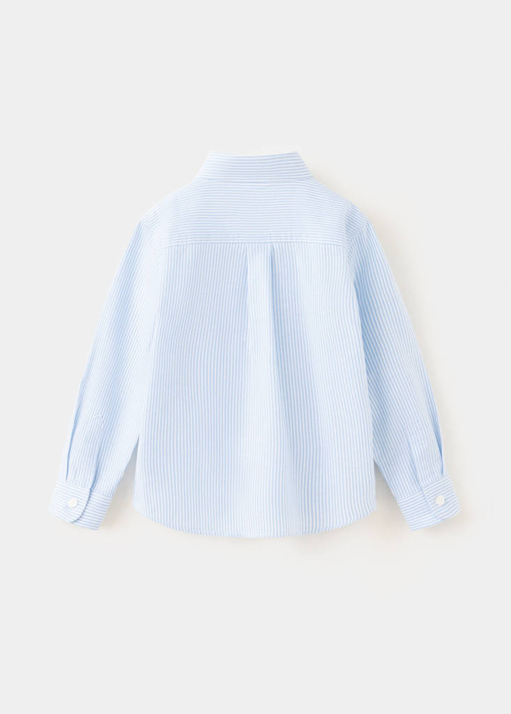 Oxford cotton striped shirt — Sky Blue