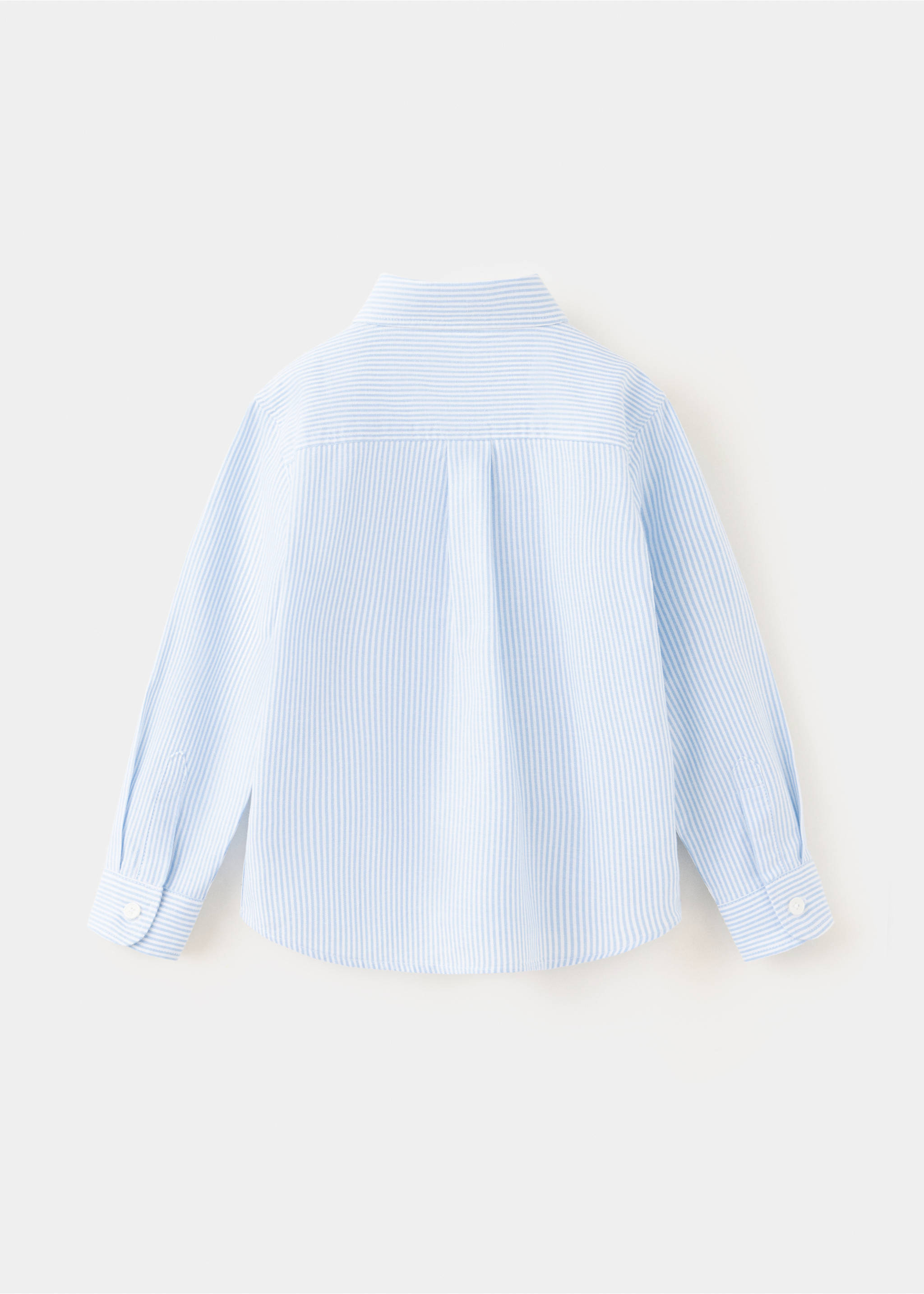 Chemise Oxford coton à rayures - Verso de l’article, Bleu ciel. Ref: 37084088-00.