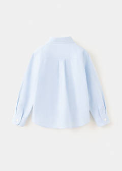 Oxford cotton striped shirt — Sky Blue 3