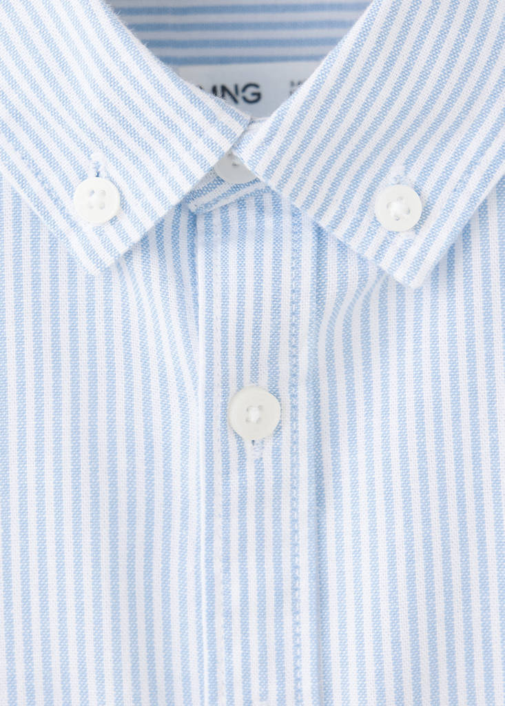 Oxford cotton striped shirt — Sky Blue