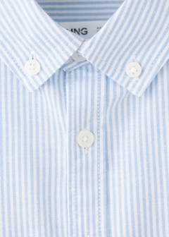 Oxford cotton striped shirt — Sky Blue 2
