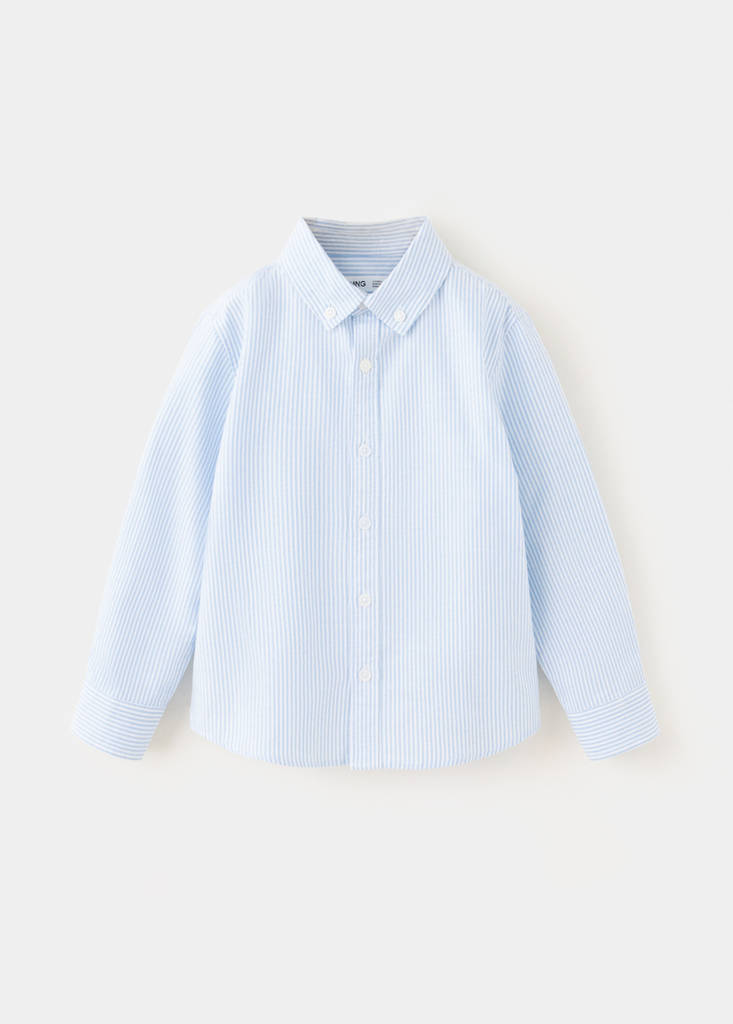Oxford cotton striped shirt — Sky Blue