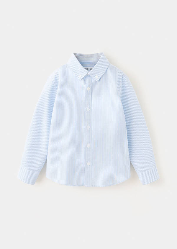 Oxford cotton striped shirt — Sky Blue