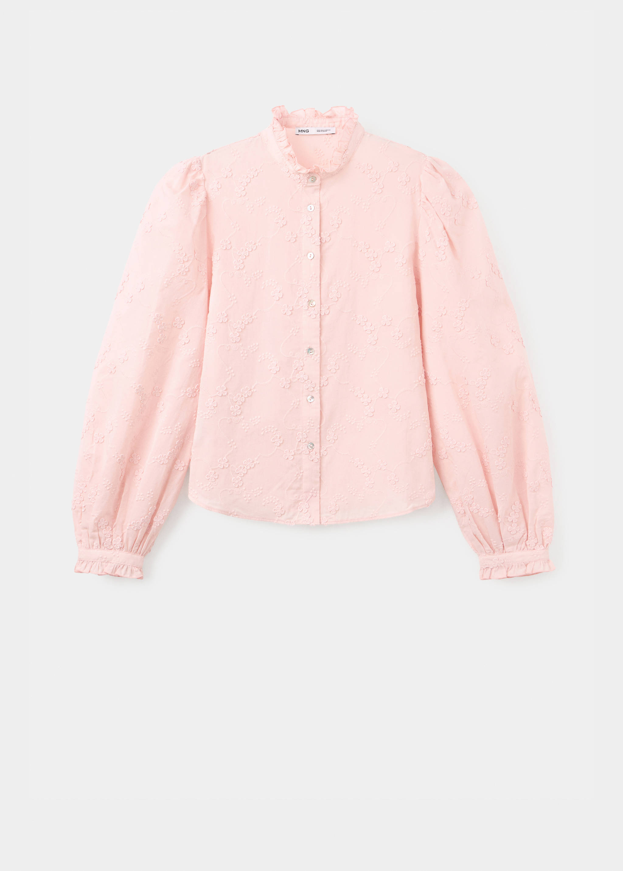 Blusa bordada manga abullonada - Artículo sin modelo