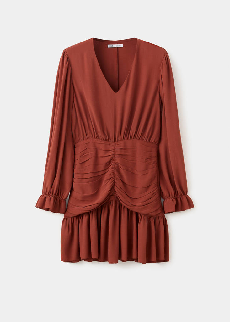 Draped panel chiffon dress - thumbnail 4