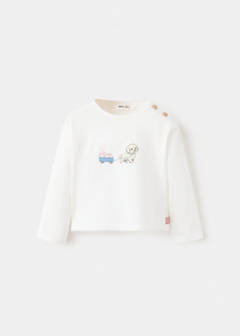 Cotton T-shirt with print detail — Off White 1