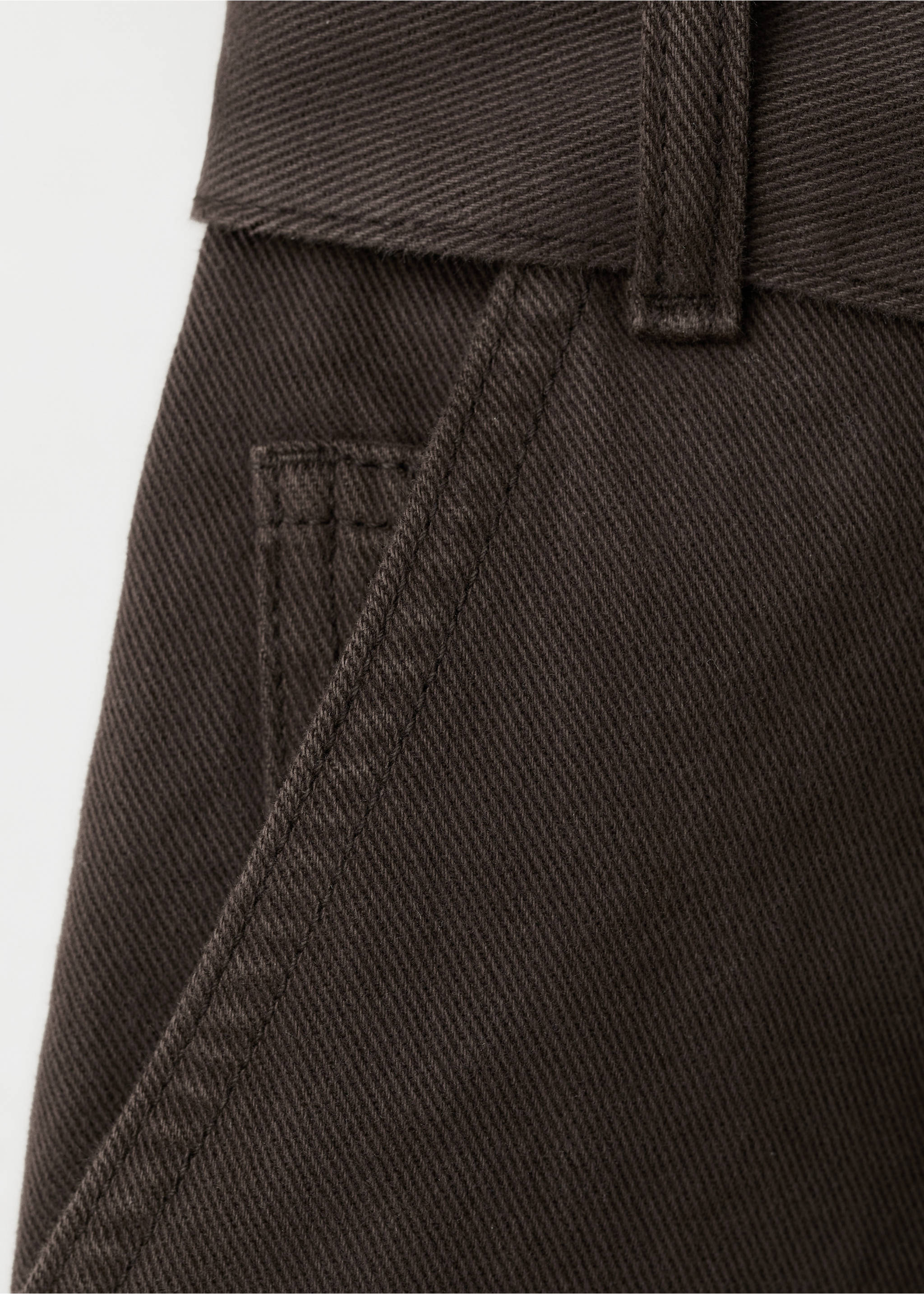 Zip denim jumpsuit - Details of the article 0, Chocolate. Ref: 37084094-00.