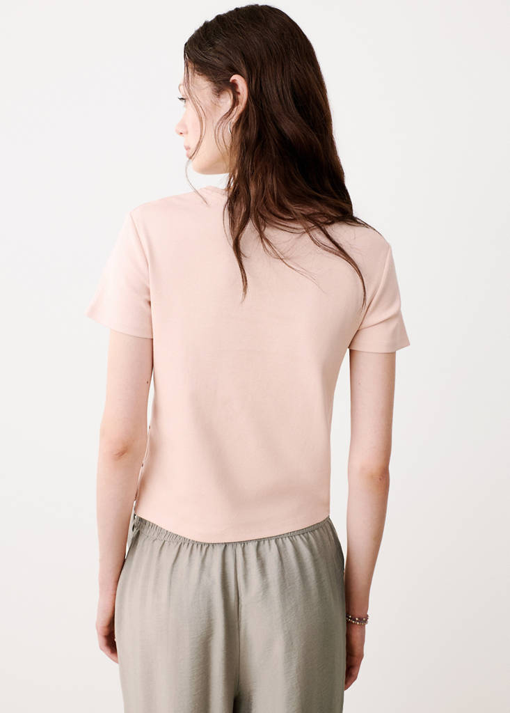 Open detail T-shirt — Pastel Pink