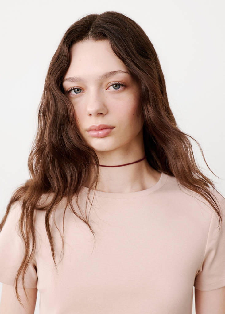 Open detail T-shirt — Pastel Pink