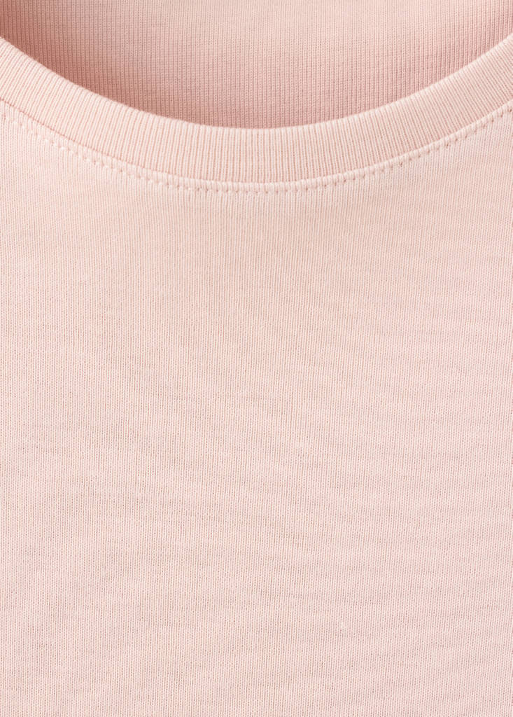 Open detail T-shirt — Pastel Pink