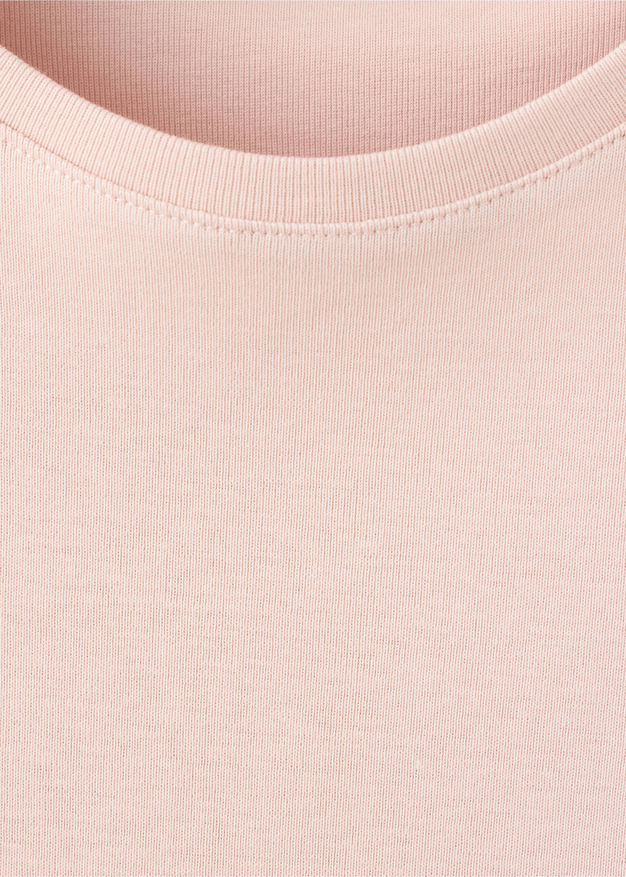 T-shirt with side slit detail - Details of the article 8, Pastel Pink. Ref: 37084096-00.