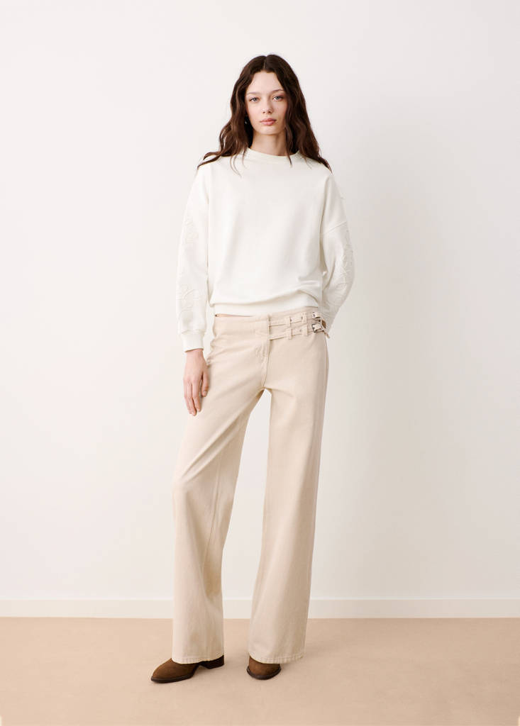 Sweatshirt with embroidered details on the sleeves — Off White