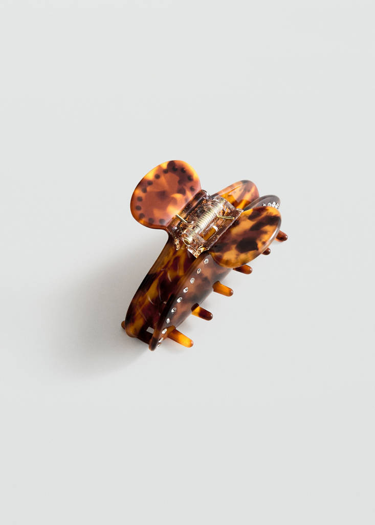 Rhinestone hair clip — Chocolate