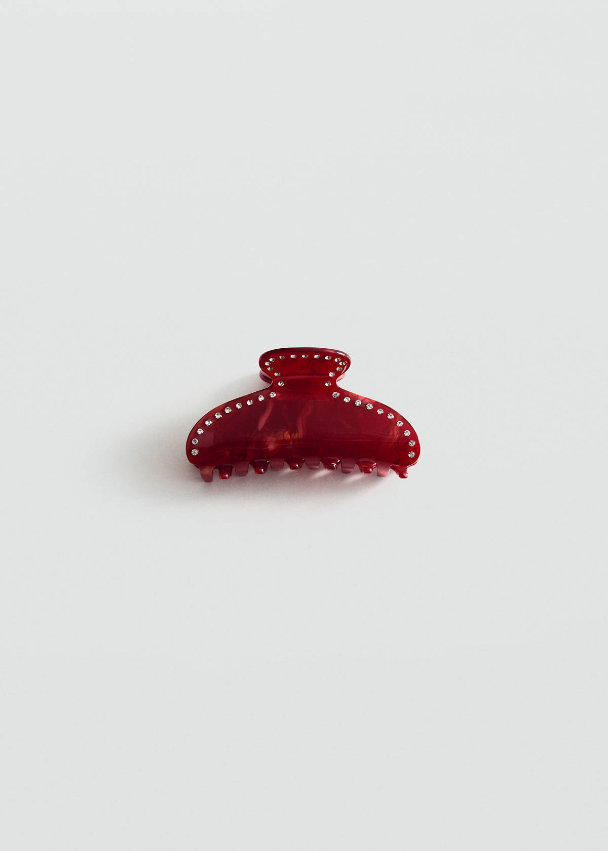 Rhinestone hair clip — Burgundy