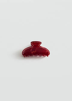 Rhinestone hair clip — Burgundy 2