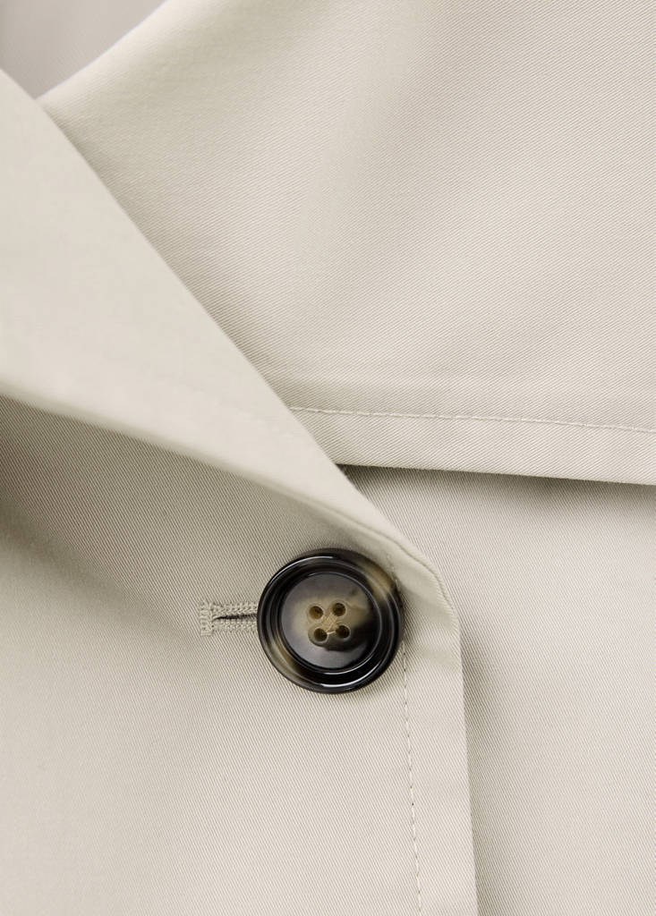 Double-breasted cropped trench coat - thumbnail 6
