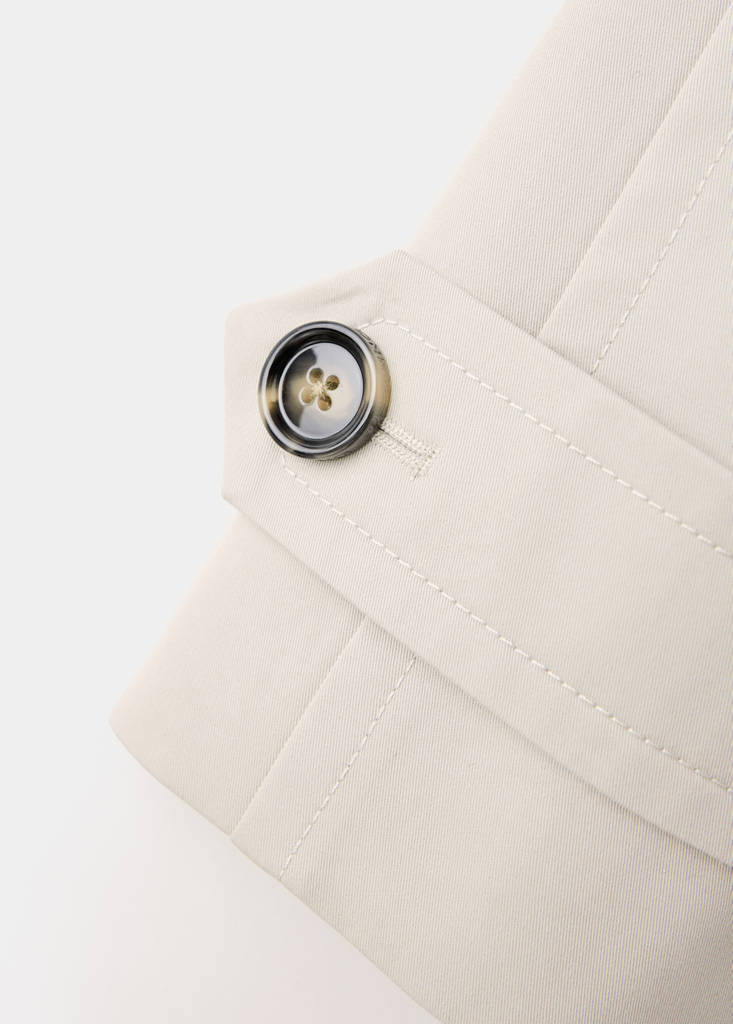 Double-breasted cropped trench coat - thumbnail 7