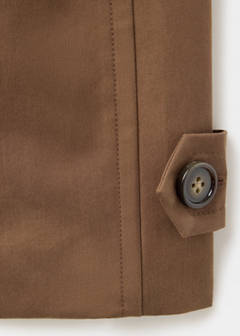 Double-breasted cropped trench coat — Brown 8