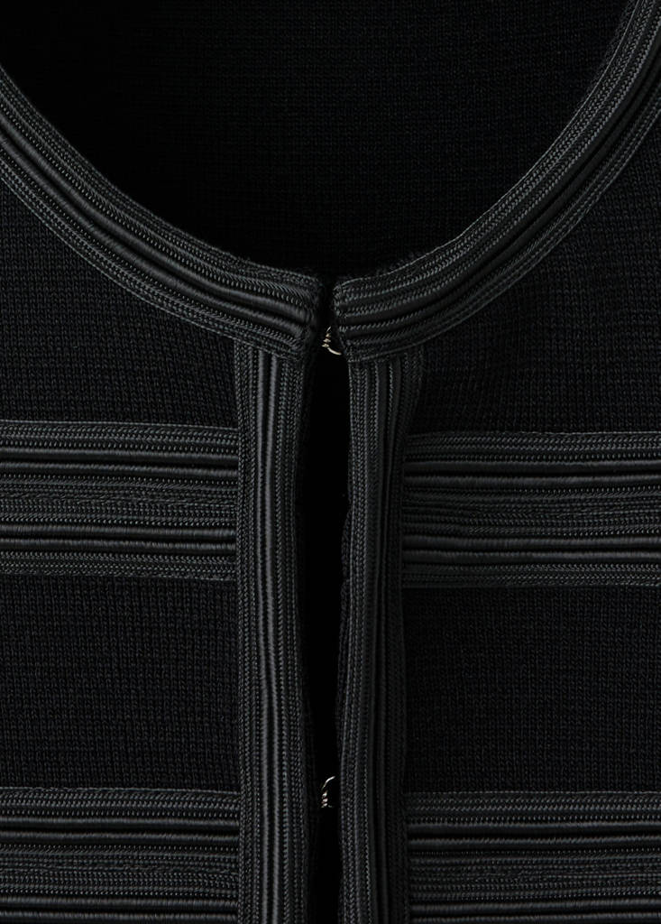 Knitted gilet with buttons — Black