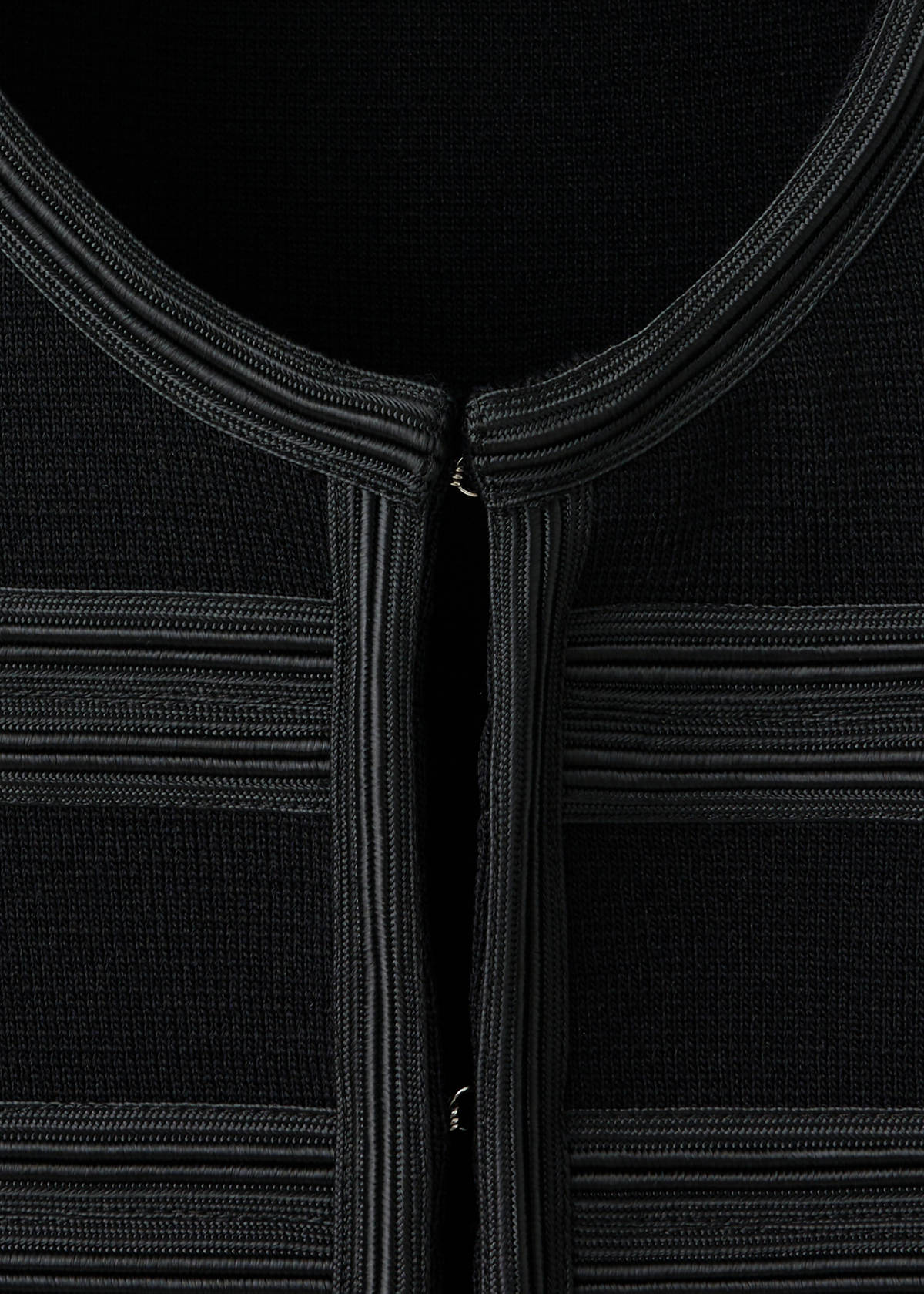 Knitted gilet with buttons — Black