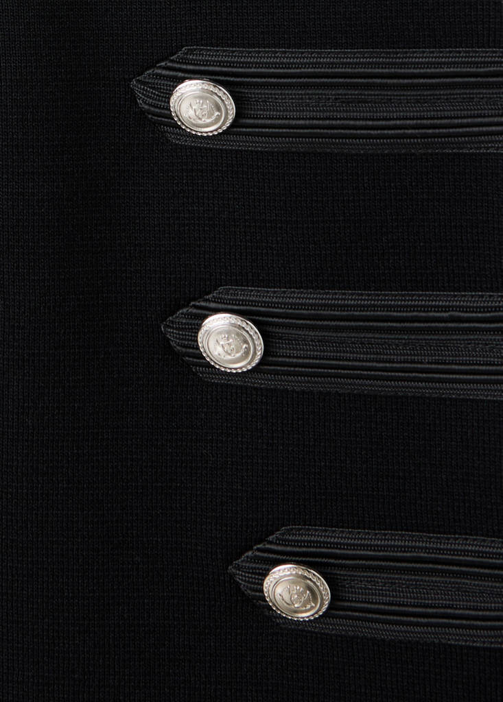 Knitted gilet with buttons — Black