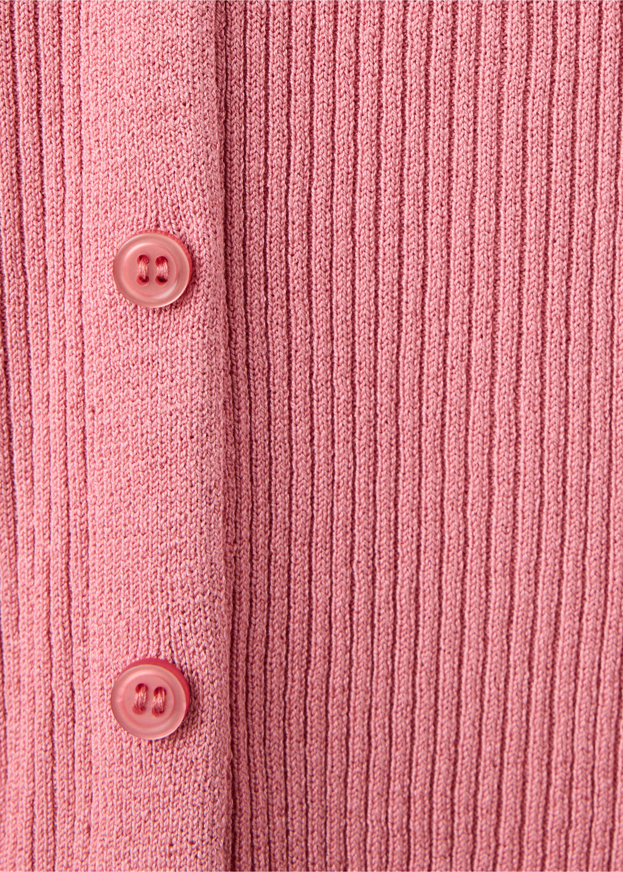 Cardigan côtelé boutons - Détail de l'article 0, Rose clair. Ref: 37084107-00.