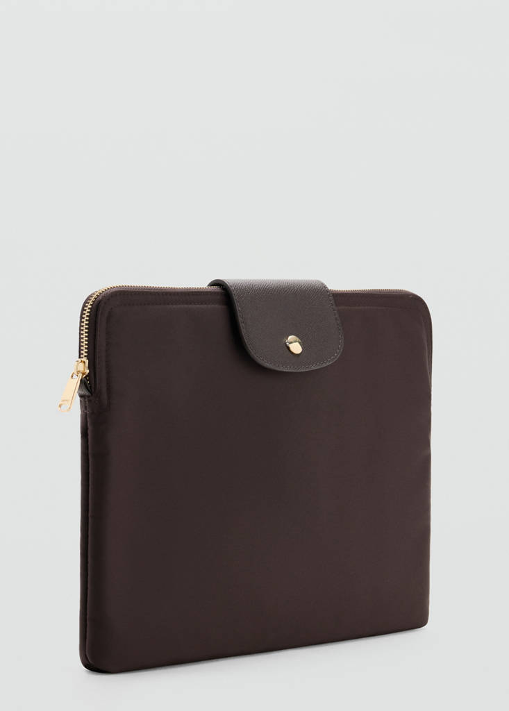 Nylon laptop case — Chocolate