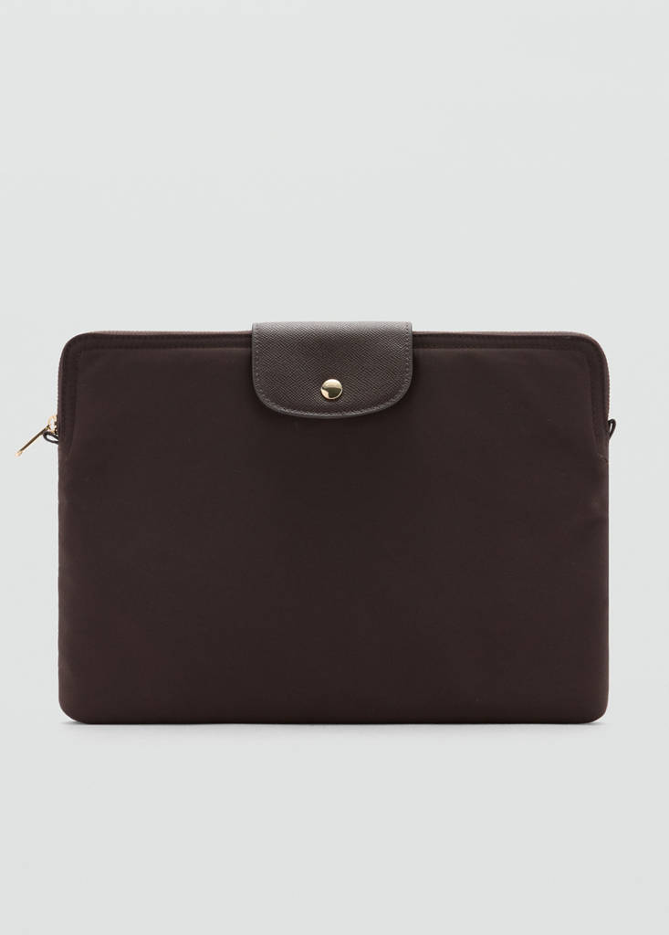 Nylon laptop case — Chocolate