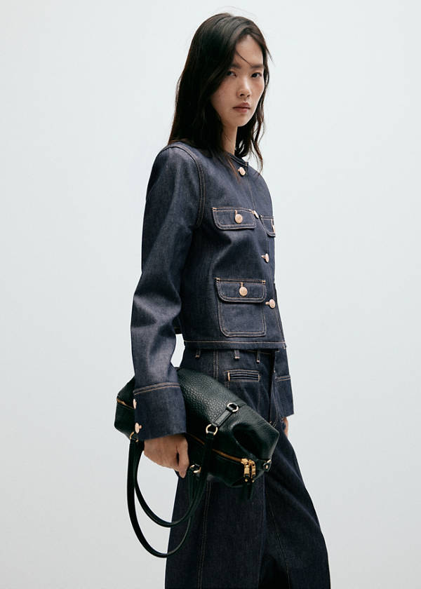 Denim jacket with pockets — Open Blue