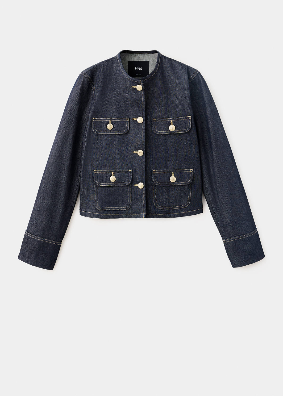 Denim jacket with pockets — Open Blue