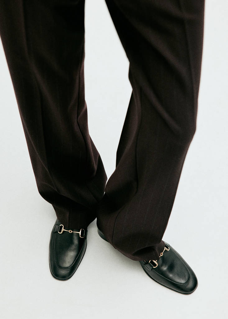 Straight-fit suit trousers — Brown