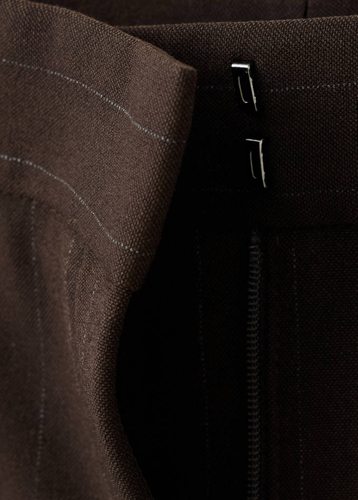 Straight-fit suit trousers — Brown