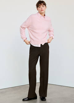 Straight-fit suit trousers — Brown 13