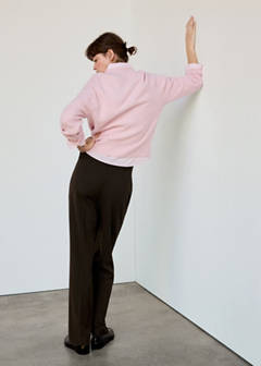 Straight-fit suit trousers — Brown 14