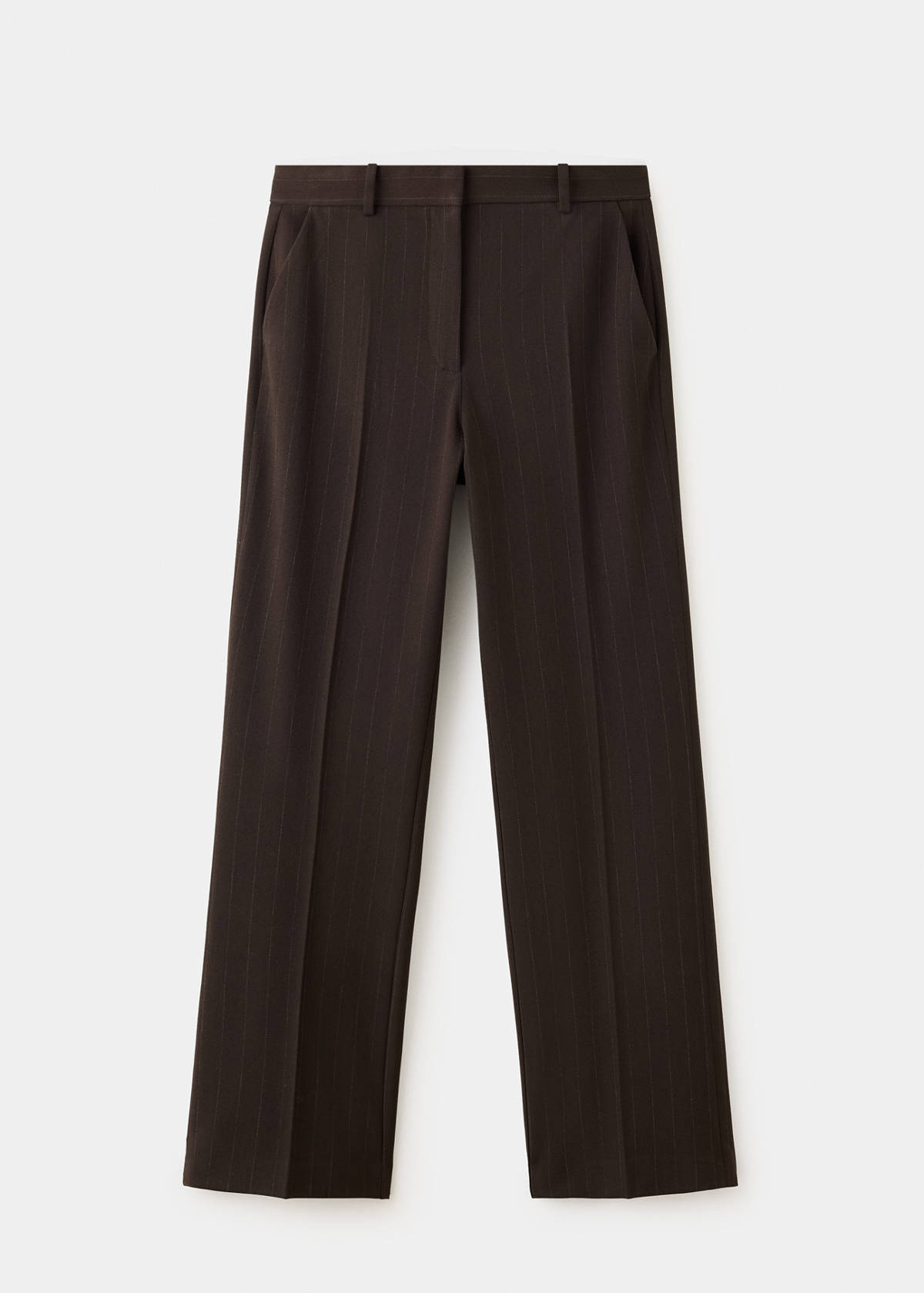 Straight-fit suit trousers — Brown