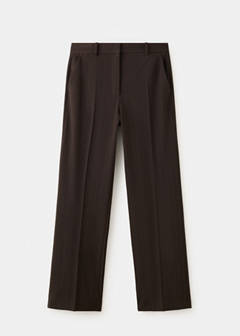 Straight-fit suit trousers — Brown 9