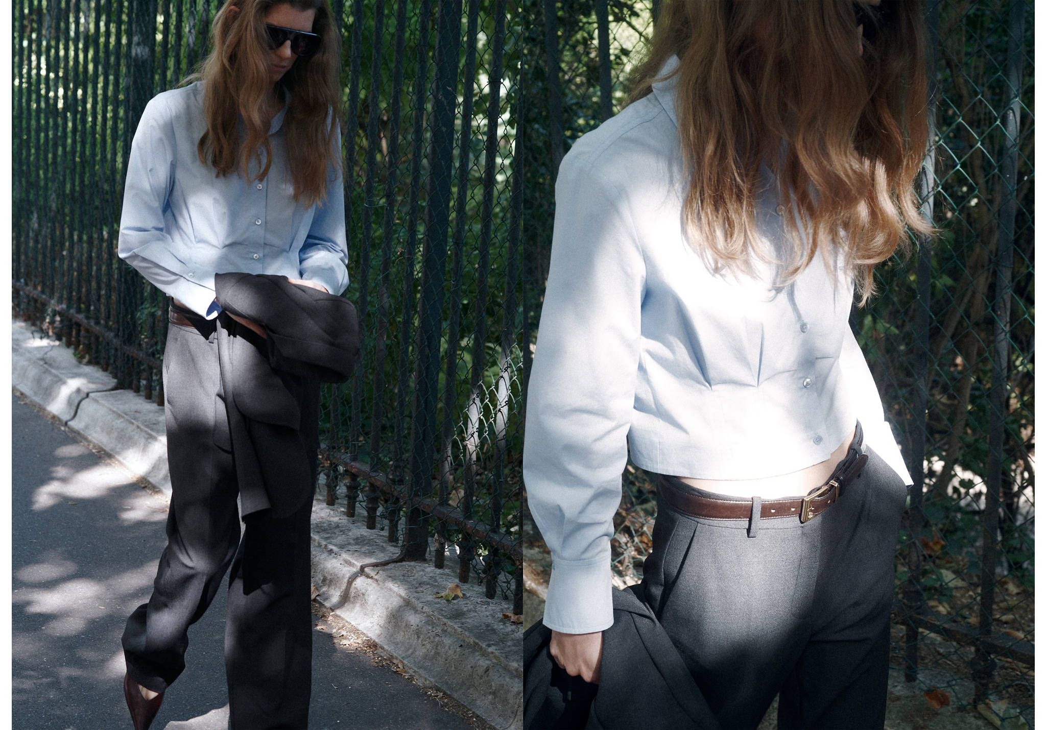 Pantalon de costume fines rayures - Plan panoramique