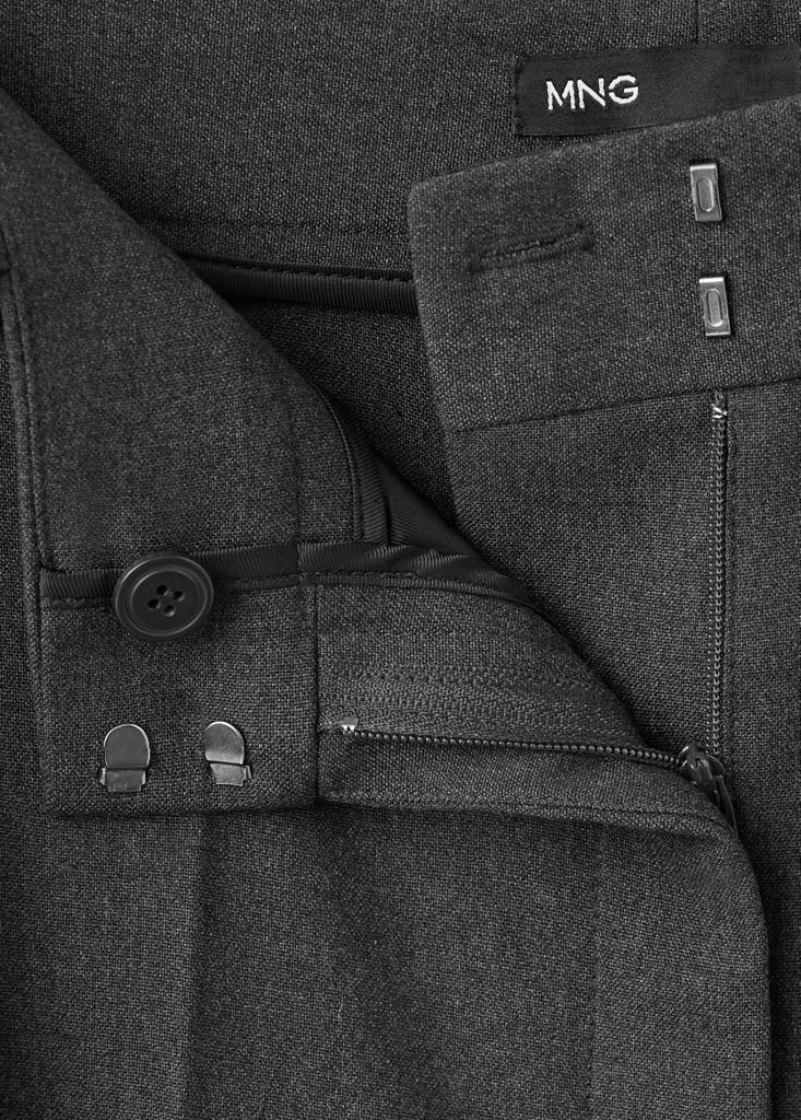 Straight-fit suit trousers — Grey