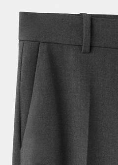 Straight-fit suit trousers — Grey 9