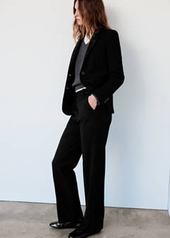 Straight-fit suit trousers — Black 4
