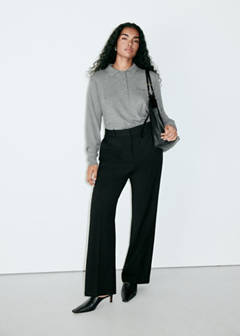Straight-fit suit trousers — Black 7