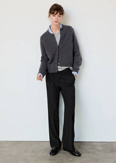 Straight-fit suit trousers — Black 12