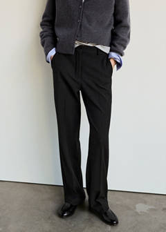 Straight-fit suit trousers — Black 11