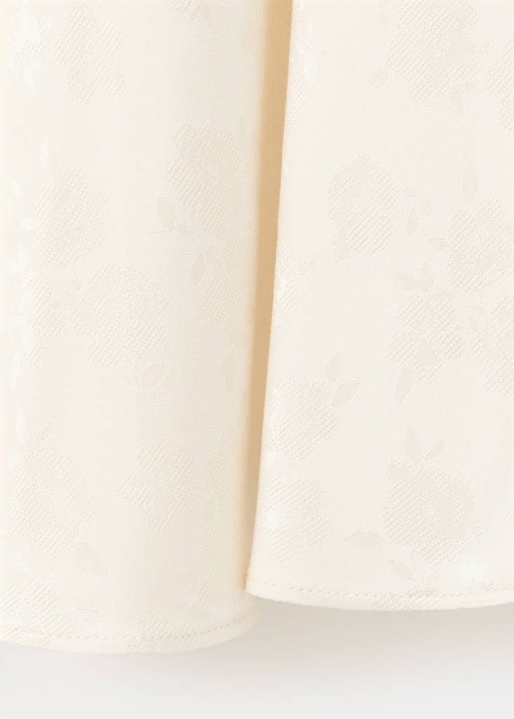 Jacquard flared skirt — Ecru