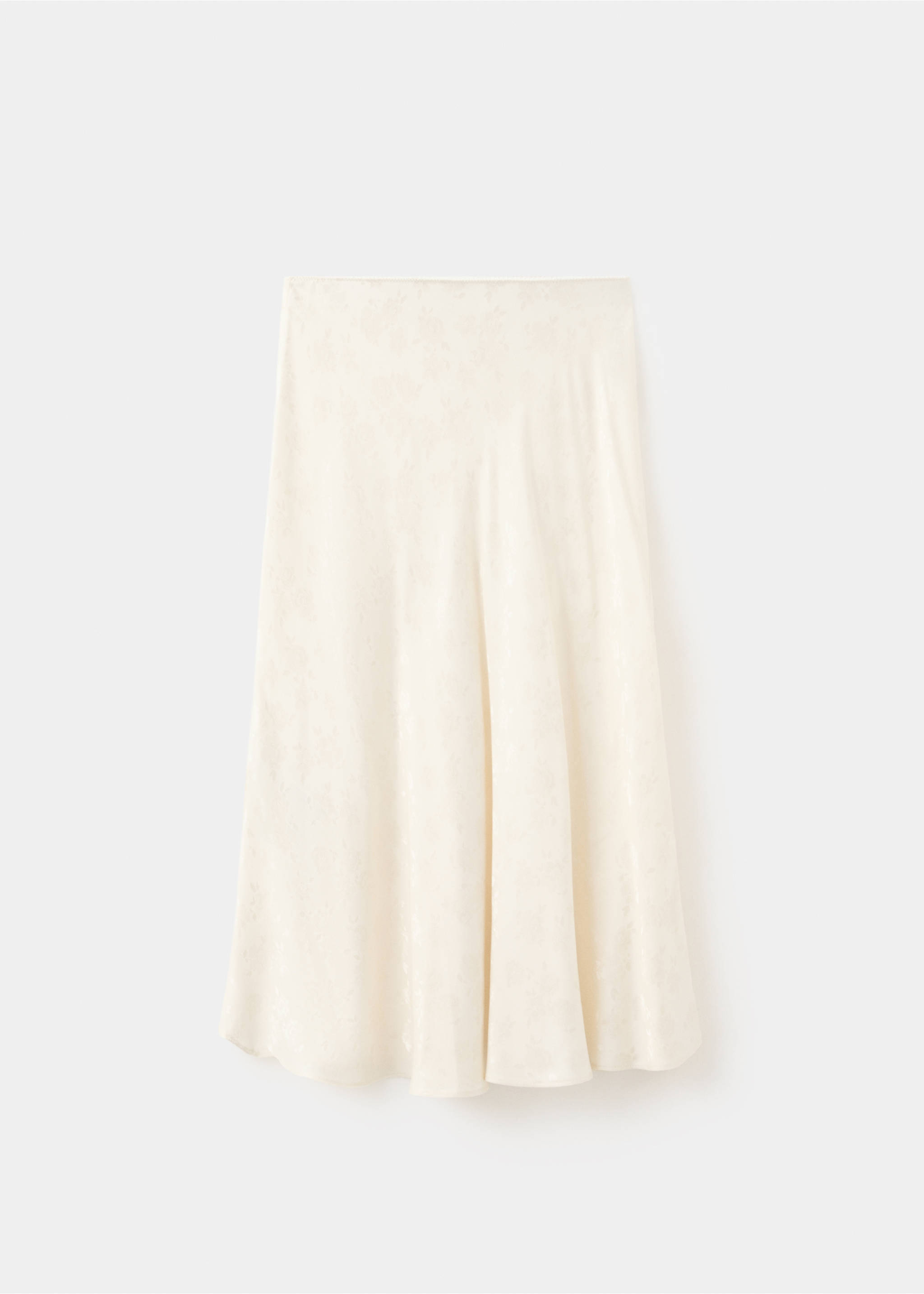 A-line devoré skirt - Article without model, Ecru. Ref: 37084112-00.