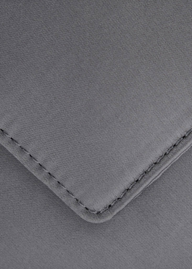 Satin flap handbag — Grey