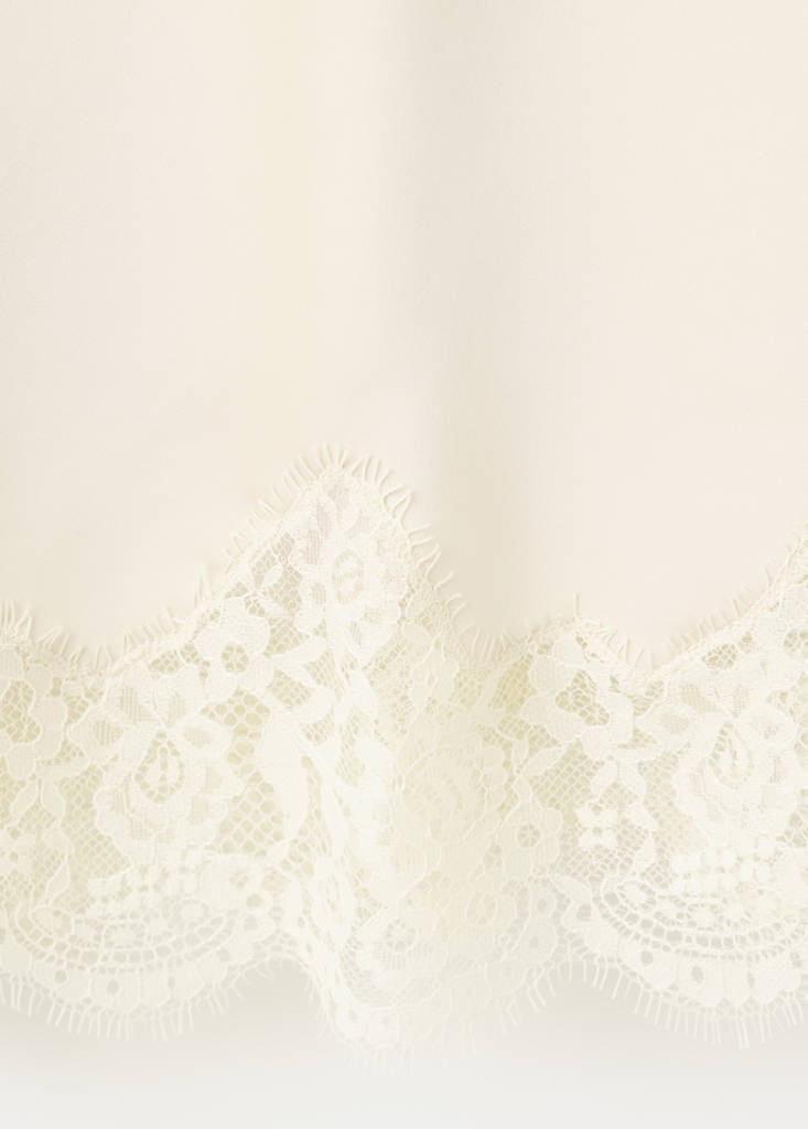 Satin lace skirt — Ecru