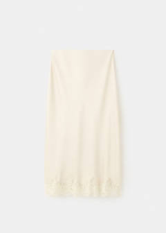 Satin lace skirt — Ecru 5